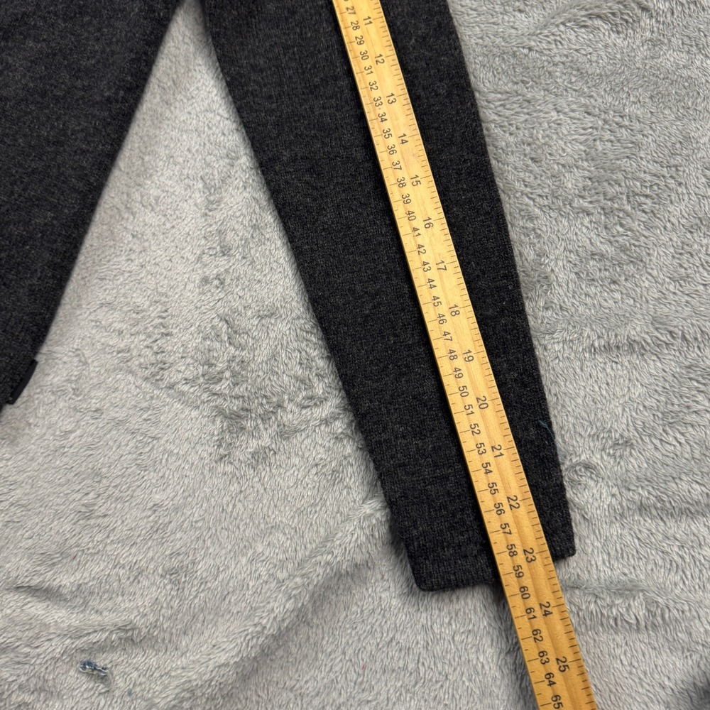 Woolrich Lambswool Floral Embroidered Cardigan Sweater Onyx Heather Gray Small - Picture 14 of 15